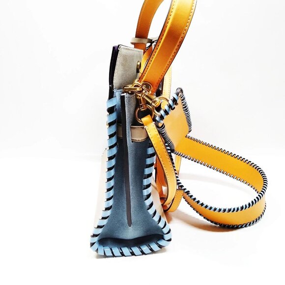 Authentic TORY BURCH Beige Leather Hand Bag mon364-111125 - Picture 4 of 16